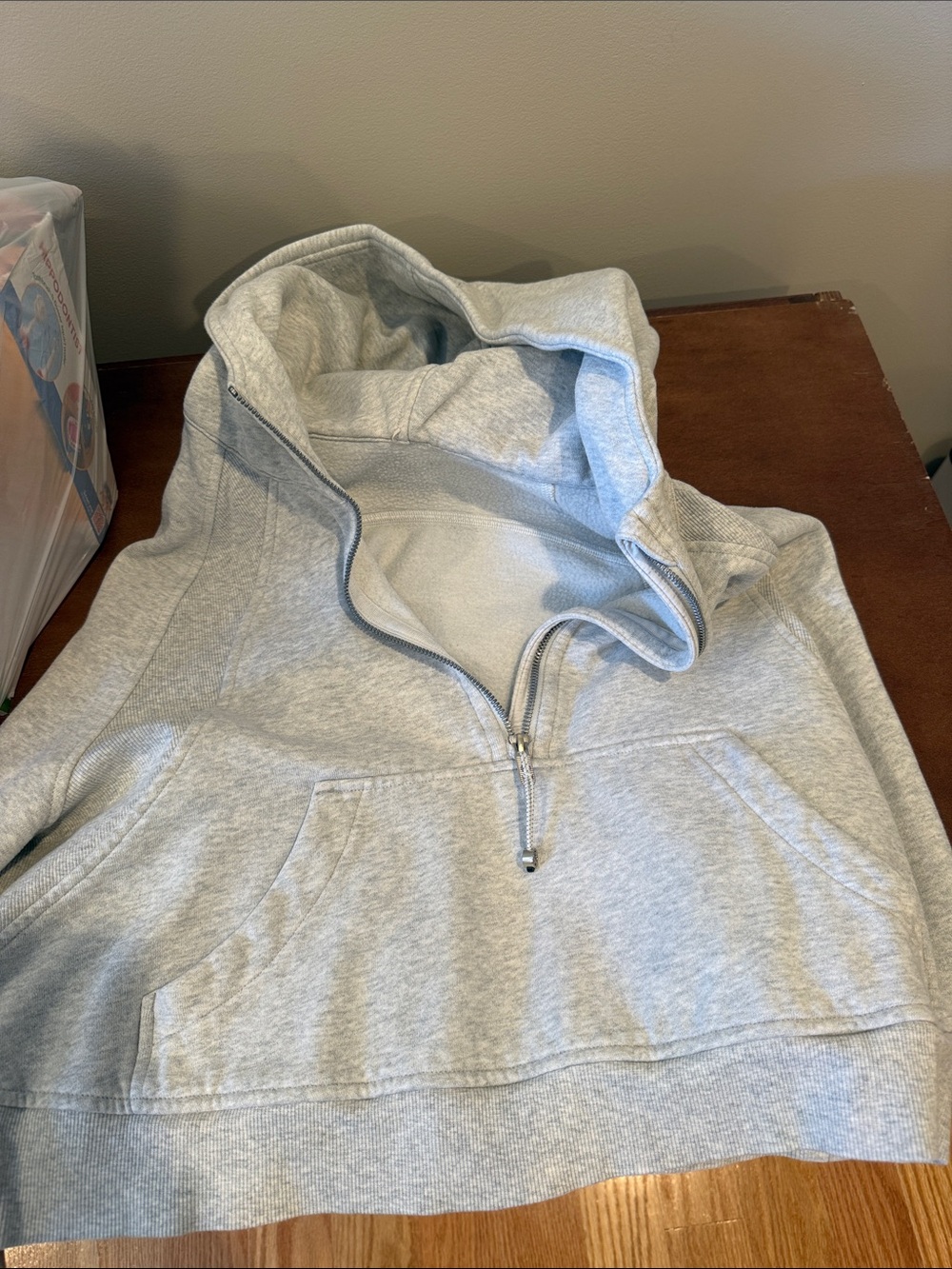 Womens gray lululemon scuba hoodie medium large